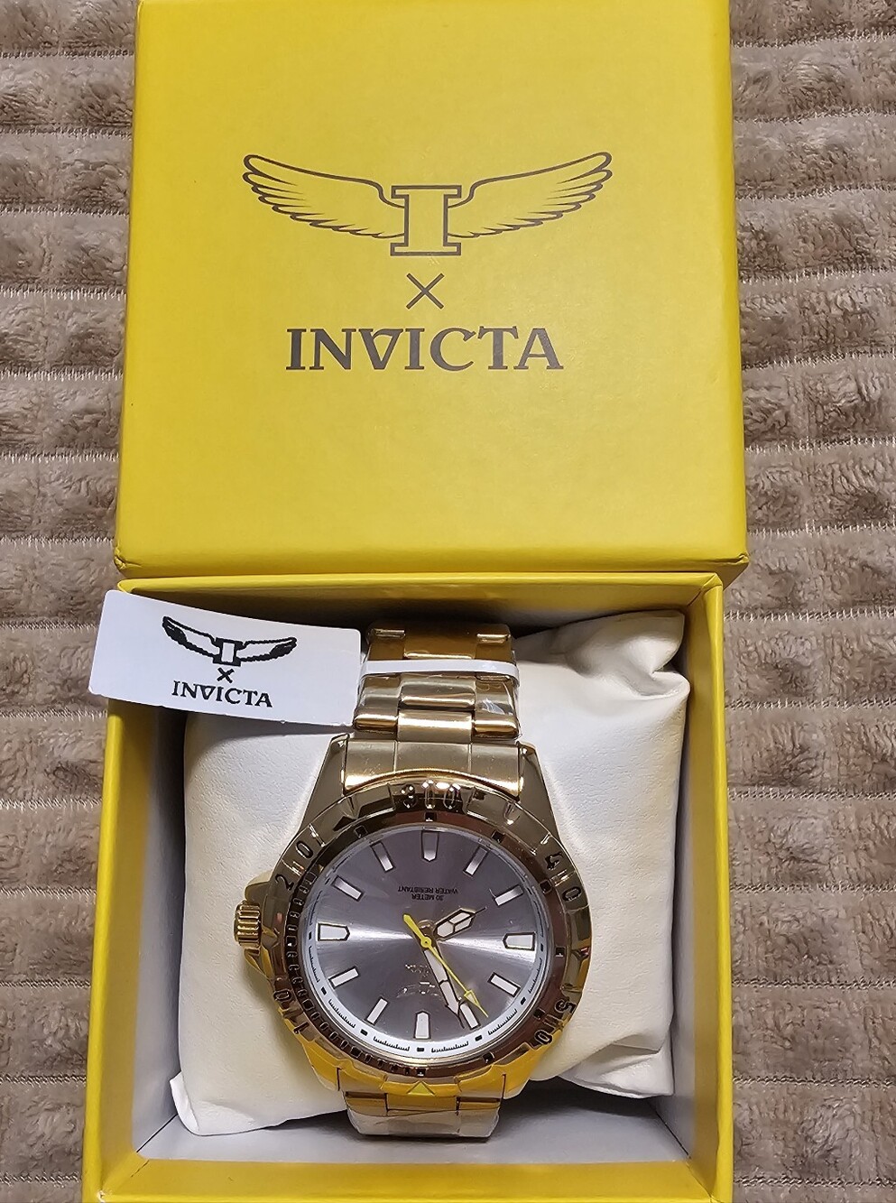 Invicta Gold and Gray Men’s Stainless Steel Watch